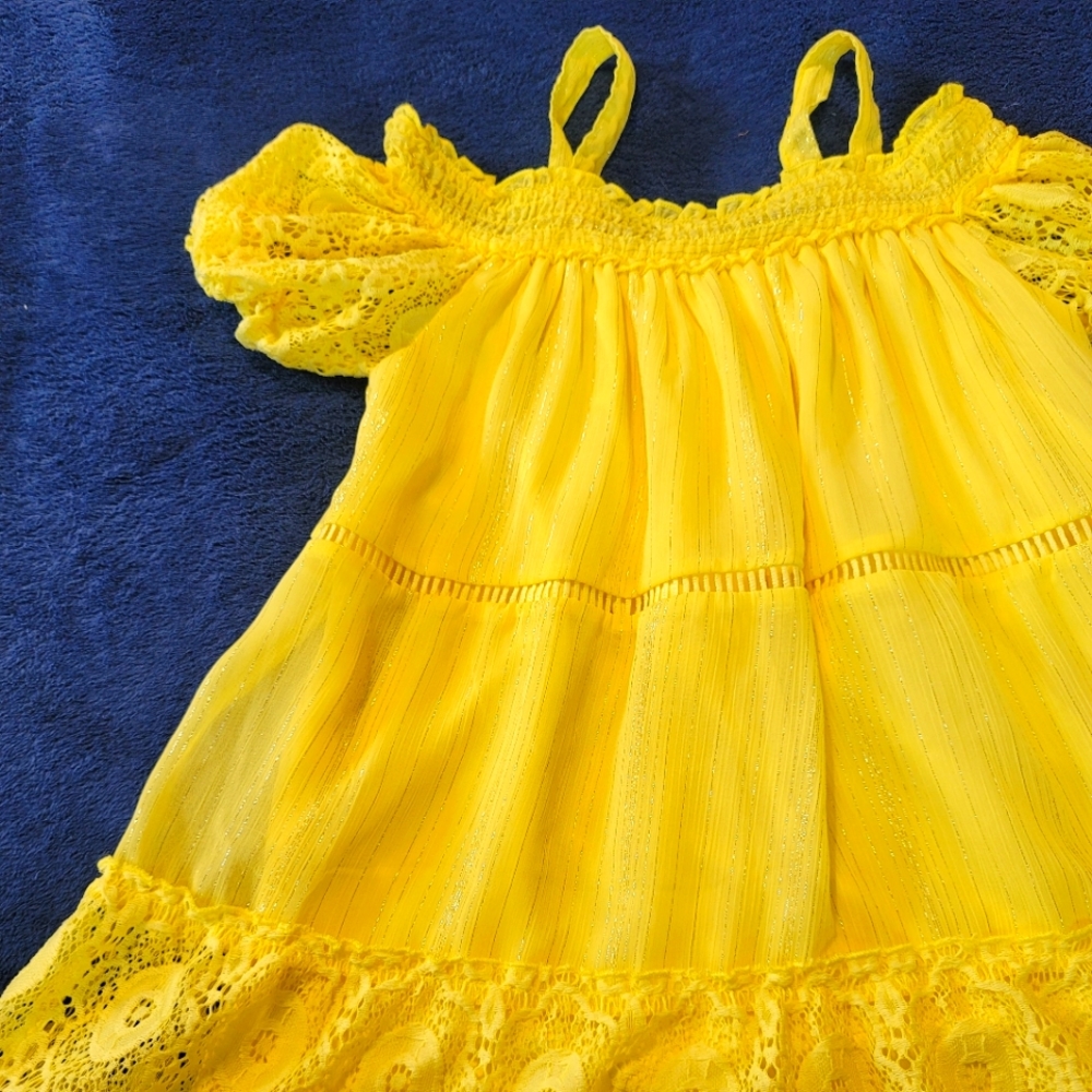 Light yellow off shoulder top